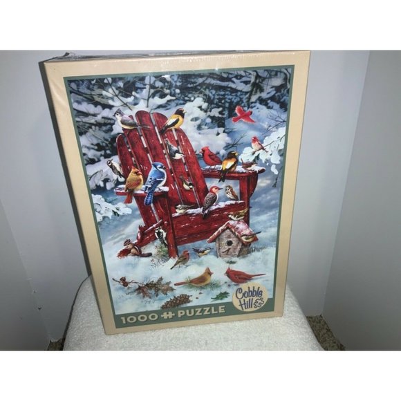 Cobble Hill 1000 piece Puzzle ADIRONDACK BIRDS- Unopened - Picture 1 of 6